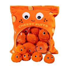 Bolas de brinquedo de pelúcia CAVZCBTY Cheesy Puffs (6 bolas)