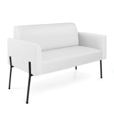 Sofá Namoradeira 2 Lugares Pé de Ferro Preto Marisa Corino D03 - D`Rossi