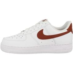 Nike Tênis feminino Air Force 1 '07, Branco, laranja, 38