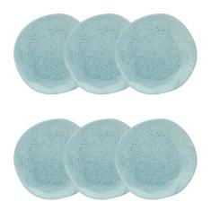 Conjunto de Pratos Fundos 06 Peças Blue Bay Oxford