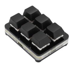 Teclado Mecânico para Jogos de 6 Teclas, Mini Teclado USB Tipo C Com Macros Programáveis ​​RGB DIY Teclado de Uma Mão Pequeno Teclado Mecânico RGB Com Fio USB Mini Teclado para