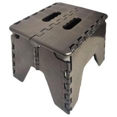 Banqueta Banco Plástico Infantil Multiuso Dobrável Preto - Aquila Plas