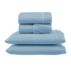Jogo De Cama Kit Lençol Casal Padrão 4Pçs Hotel Cama Box - SEVEN ENXOV
