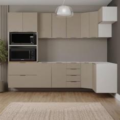 Cozinha Modulada 7 Peças sem Tampo sem Rodapé Ipanema CabeCasa Madeira