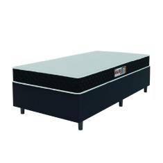 Cama Box Colchão Solteiro Espuma D20 Malibu 88x188x50cm Preto / Branco Hellen