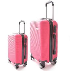 Kit Mala de Viagem 2 Peças Bordo e Grande - C/ 4 Rodinhas 360º - EAGLE