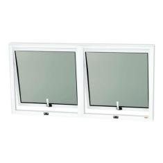 Janela de Alumínio Maxim-ar 2 Seções 60x120cm Vidro Mini Boreal Confor
