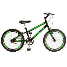 Bicicleta Aro 20 Kls Free Gold V-Brake Mtb, Preto, Verde