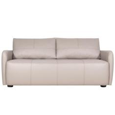 Sofá Decorativo Sala de Estar Lily 3 Lugares 220cm Couro Off White G34