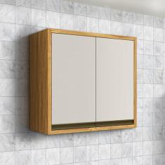 Armário Aéreo de Cozinha 80cm 2 Portas 100% Mdf Barbados Espresso Móve