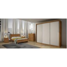 Guarda Roupa Casal 3 Portas 6 Gavetas - Palazzo-Cumaru/Fendi - Móveis