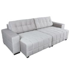 Sofa Retratil 4 Lugares 235cm Lumiere  Bege