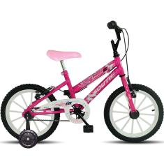 Bicicleta infantil Aro 16 South Nininha Meninas - Rosa
