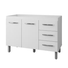 Balcão Para Pia Bianca 120 Cm Moblis Cor:branco