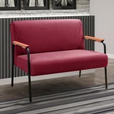 Namoradeira Decorativa Braços Fixo Jade Bordô