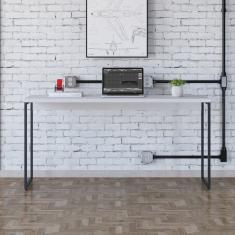 Escrivaninha Estilo Industrial 150cm Dynamica Yescasa Branco Chess - Preto