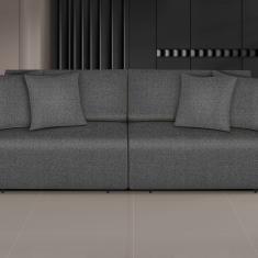 Sofá Netuno - Retrátil - Reclinável 220 Cm Linho Grafite