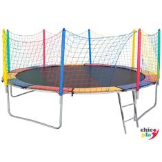 Cama Elástica 3,10m Chicoplay Lona Preta Sem Emenda