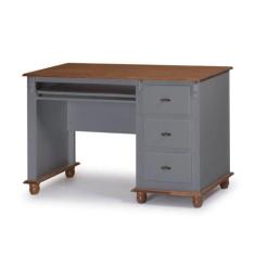 Escrivaninha 3 Gavetas Suporte para Teclado Divisor de Ambiente 50605 