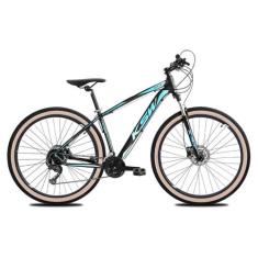 Bicicleta MTB Aro 29 KSW XLT 24V Shimano Freio Hidráulico, Preto, Azul