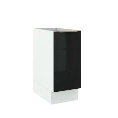 Balcão Madesa Lux 35cm 1 Porta Branco Preto