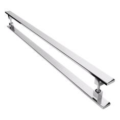 Puxador De Inox Para Porta Pivotante Madeira Vidro 70cm