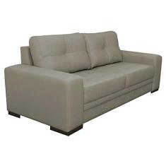 Sofá 3 Lugares Sala de Estar Milano 210cm Couro Fendi - Gran Belo