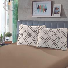 Jogo Lençol Solteiro Malha Com Elástico 100% Algodão 2 Peças