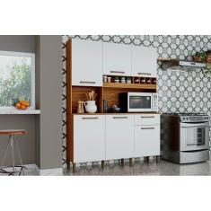 Cozinha Completa Pinot 6 Portas E 1 Gaveta 73cm Amendoa/branco - Ronipa