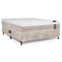 Cama Box + Colchão Castor Casal Premium One Face Tecnopedic 138x188x57cm