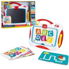 Minha Primeira Lousa Digital Chicco Brinquedo Educativo Montessori Aprender Ler e Escrever 4 em 1 Tela LCD +4 anos