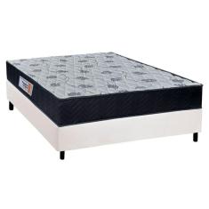 Cama Box Casal: Colchão Ortopédico Orthoflex Foggia Sogni Unic Face + Base White(138X188)