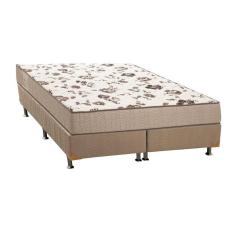 Cama Box Queen: Colchão Espuma Ortobom D28 Physical Mega Resistente + Base Crc Suede Clean(158X198)