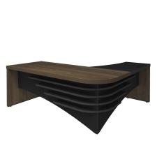 Mesa Francela Diretor 2,00 X 1,80 Lado Esquerdo Marrom-preto