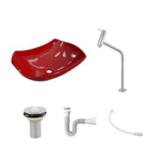 Kit Cuba L42 C/Torneira Link 1062 Metal + Válvula 1`` (2,6cm) + Sifão Pvc + Flexível