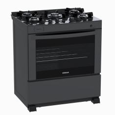 Fogao a Gas 5 Bocas Venax Delplus Vitreo BL Grafite