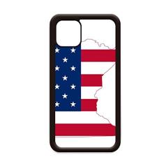 Minnesota USA Mapa Estrelas Listras Bandeira Formato para iPhone 12 Pro Max Capa para Apple Mini Mobile Case