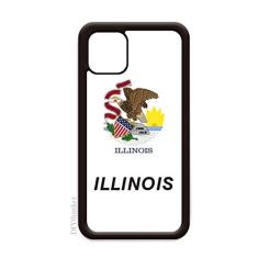 Capa com a bandeira do estado americano Contour Illino para iPhone 12 Pro Max para Apple Mini Mobile Case