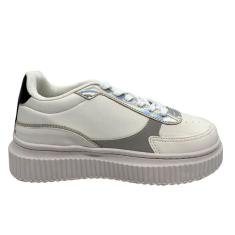 Tênis Feminino Flat Plataforma Holográfico Casual Lançamento