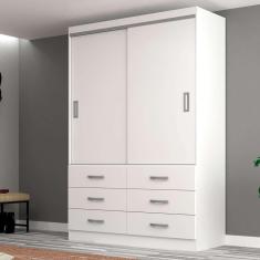 guarda-roupa solteiro veneza 2 pt 6 gv branco