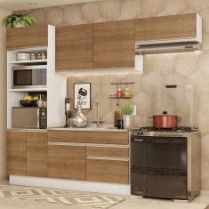 Armário De Cozinha Completa 270cm Branco/rustic Glamy Madesa 15 Branco/rustic