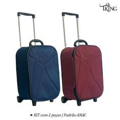 Mala Bordo Pequena KIT Viagem 10kg Padrão ANAC Rodinhas - T.King (2 pe