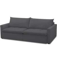 Sofá Cama Retrátil Reclinável 208cm Lari F04 Bouclê Grafite