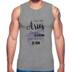 Regata Sou de Áries - Foca na Moda, Cinza, GG