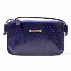 Bolsa Transversal Artlux de Couro 8086, Azul