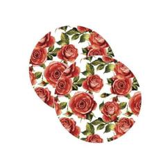 Sousplat Rosas Branco - NSW, Sem base, 2 Peças