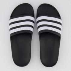 Chinelo Adidas Adilette Aqua Feminino Preto e Branco, 36-37