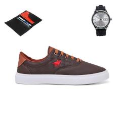 Kit Tênis Masculino Polo Legítimo + Relógio de Pulso + Carteira - Simo