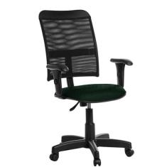 Cadeira Escritório Giratória Tela Com Braço Rcp: Verde - Goldflex