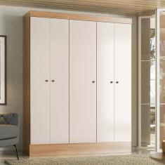 Guarda-roupa ártico Com 5 Portas Demóbile Amendôla Com Off White